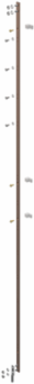 Vertical Ground Bar Kits, 0.625x72.00, Electroplated, Copper