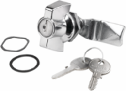 ComLine Key-Locking Wingnut Handle, Polished Steel, 0.36 lb