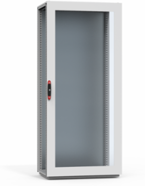 Glazed Door 85.91 x 23.35 x 0.66 Inch, Light Gray, Mild Steel
