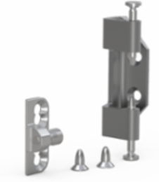 Double Door Mounting Kit for Free-Standing Enclosures, 75x22x27mm, Stainless Steel