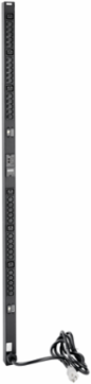 Rack- and Panel-Mount PDU 6 Rec 15A, 12-in length, Black, Steel