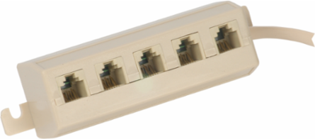 Splitter 5-Way, Beige, Plastic