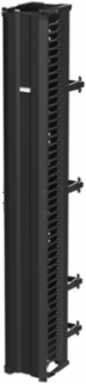 CableTek Vertical Cable Manager Double 10 Inch x 84 Inch, Aluminum, Black, 44 lbs