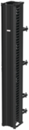 CableTek Vertical Cable Manager Double 10 Inch x 84 Inch, Aluminum, Black, 44 lbs