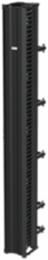 CableTek Vertical Cable Manager Double 10x108 Inch, Aluminum, Black, 58 Rack Units