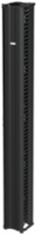 CableTek Vertical Cable Manager 10 x 108 Inch, Aluminum, Black, 58 Rack Units