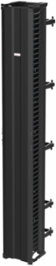 CableTek Vertical Cable Manager Double 12 Inch x 96 Inch Aluminum Black