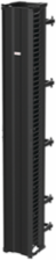 CableTek Vertical Cable Manager Double 12 Inch x 96 Inch Aluminum Black