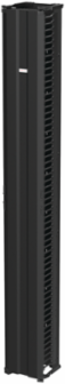 CableTek Vertical Cable Manager, 12 x 108 Inch, Black Aluminum, 58 Rack Units