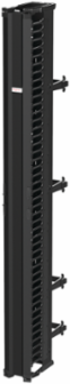 CableTek Vertical Cable Manager 6x84 Inch, Black Aluminum, 45 Rack Units
