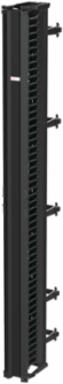 CableTek Vertical Cable Manager Double 6x8 Inch, Black Aluminum, 51 Rack Units