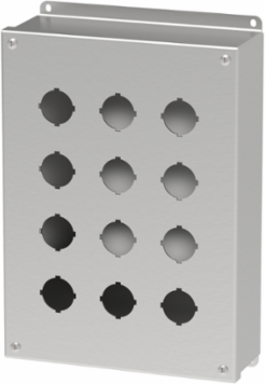 Pushbutton Screw Cover Type 4X, 12PBx30.5mm, SS304