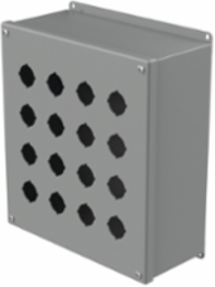 Extra-Deep Pushbutton Enclosure 16PB x 30.5mm Steel Gray, NEMA 12, IP65