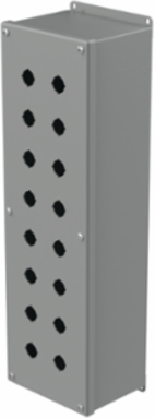 Extra-Deep Pushbutton Enclosure Type 12, Gray Steel, 16PB x 22.5mm, NEMA 12, IP65