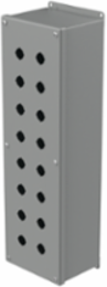 Extra-Deep Pushbutton Enclosure Type 12, Gray Steel, 16PB x 22.5mm, NEMA 12, IP65
