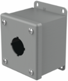 Pushbutton Enclosures Type 12, 1PBx30.5mm, Gray, Steel