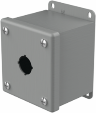Pushbutton Enclosures Type 12, 1PBx22.5mm, Gray, Steel