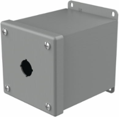 Extra-Deep Pushbutton Enclosure 1PB x 22.5mm, Gray Steel, NEMA 12, IP65