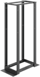 Open Frame Rack 4-Post 38U Tapped, 72.00x20.25, Black, Aluminum