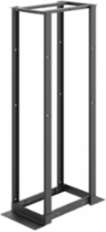 Open Frame Rack 4-Post 45U Tapped, 84.00x20.25, Black, Aluminum