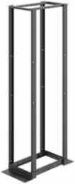 Open Frame Rack 4-Post 51U Tapped, 96.00x20.25, Black, Aluminum