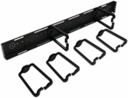 Open Frame Rack 4-Post Front-to-Back Cable Manager, Black, Steel