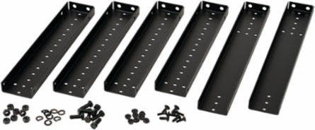 Open Frame Rack 4-Post Front-to-Back Kit, Black, Steel