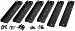Open Frame Rack 4-Post Front-to-Back Kit, Black, Steel