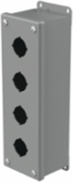 Pushbutton Enclosures Type 12, 4PBx30.5mm, Gray, Steel