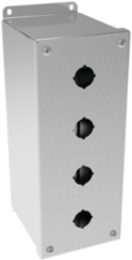 Extra-Deep Pushbutton Enclosure 4PB x 22.5mm, Stainless Steel, NEMA 4X