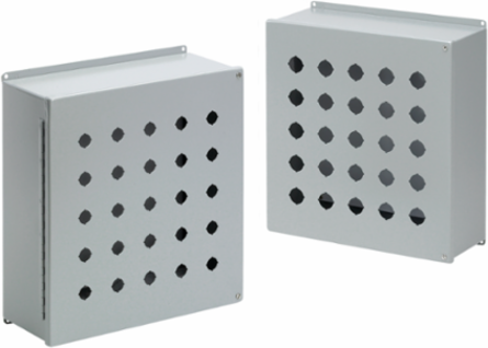 Extra-Large Pushbutton Enclosure 4PB x 22.5mm, Gray Steel, NEMA 12, IP65