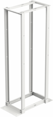 Open Frame Rack 4-Post 45U Square, 84.00x20.25, White, Aluminum