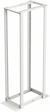 Open Frame Rack 4-Post 45U Square, 96.00x20.25, White, Aluminum