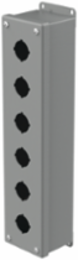 Pushbutton Enclosures Type 12, 6PBx30.5mm, Gray, Steel