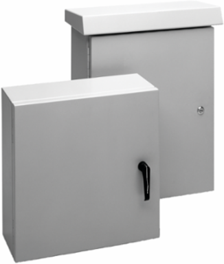 ComLine Enclosure Hidden Hinge NEMA 4X, 400x300x150mm, Aluminum, Gray