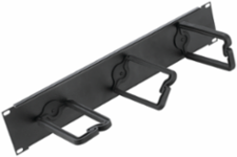 D-Ring Assembly for 19 Inch Rack 1U, Steel, Black, Weight 1.5 lbs
