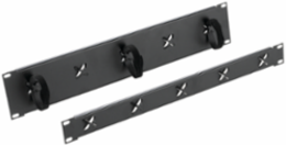 Tie-Down Panel, fits 19-inch rack 1U, Black, Steel