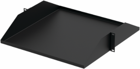 Center-Mount Solid Shelves 19x18 Inch, Black Steel, 100 lb Load Capacity