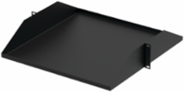 Center-Mount Solid Shelves 19x18 Inch, Black Steel, 100 lb Load Capacity