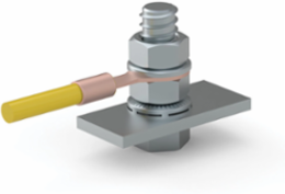 Earthing Connection for Panels, Mild Steel, M6, 0.51 x 15 x 0.31 Inch