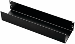 Open-Frame Cable Trough for 19-Inch Rack, Steel, Black, 2 Rack Units