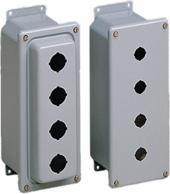 Drawn Pushbutton Enclosure 3.50x4.00x3.75 Inch, Steel, NEMA Type 12, IP66
