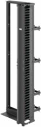 Open Frame Rack 2-Post One Cable Manager, 84x28x18, Black, Aluminum