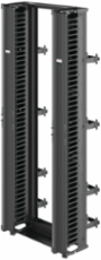 Open Frame Rack 2-Post Two Cable Managers, 84x35x18, Black, Aluminum