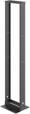 Open Frame Rack 2-Post, 96.00x20.28x18.00, Black, Aluminum