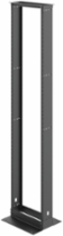 Open Frame Rack 2-Post, 96.00x20.28x18.00, Black, Aluminum