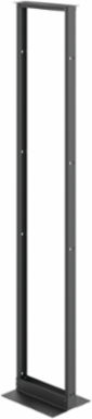 Open Frame Rack 2-Post, 108.00x20.25x15.00, Black, Aluminum
