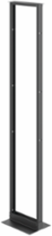 Open Frame Rack 2-Post, 108.00x20.25x15.00, Black, Aluminum