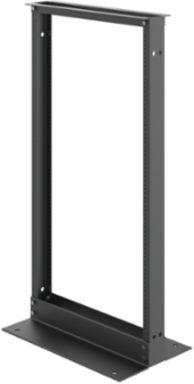 Open Frame Rack 2-Post, 48.00x24.25x15.00, Black, Aluminum