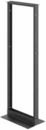 Open Frame Rack 2-Post, 72.00x24.25x15.00, Black, Aluminum